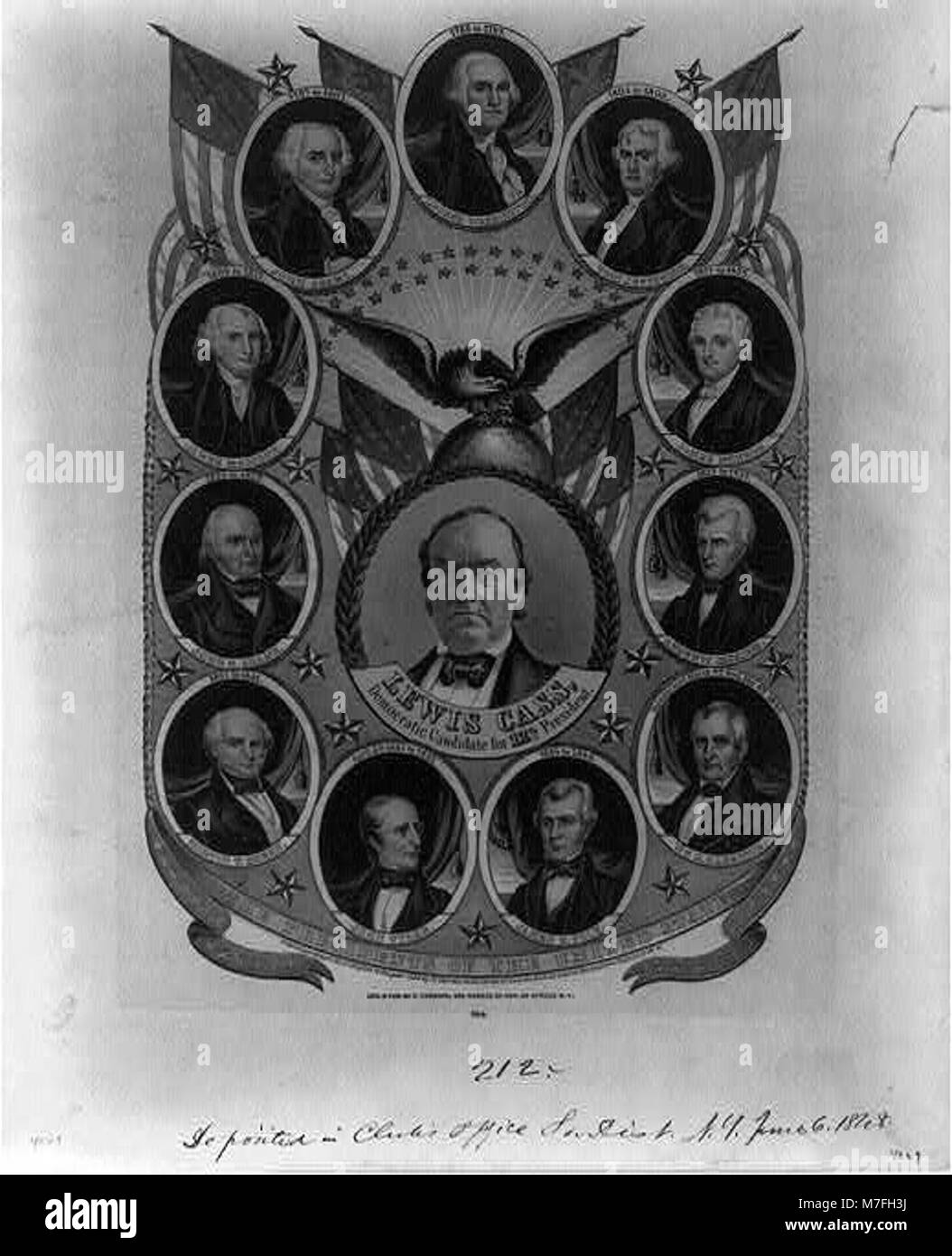 Diese Sammlung von Porträts zeigt die Präsidenten der Vereinigten Staaten und hebt Schlüsselfiguren hervor, die die Geschichte und Regierungsführung der USA im Laufe der Zeit geprägt haben. Stockfoto