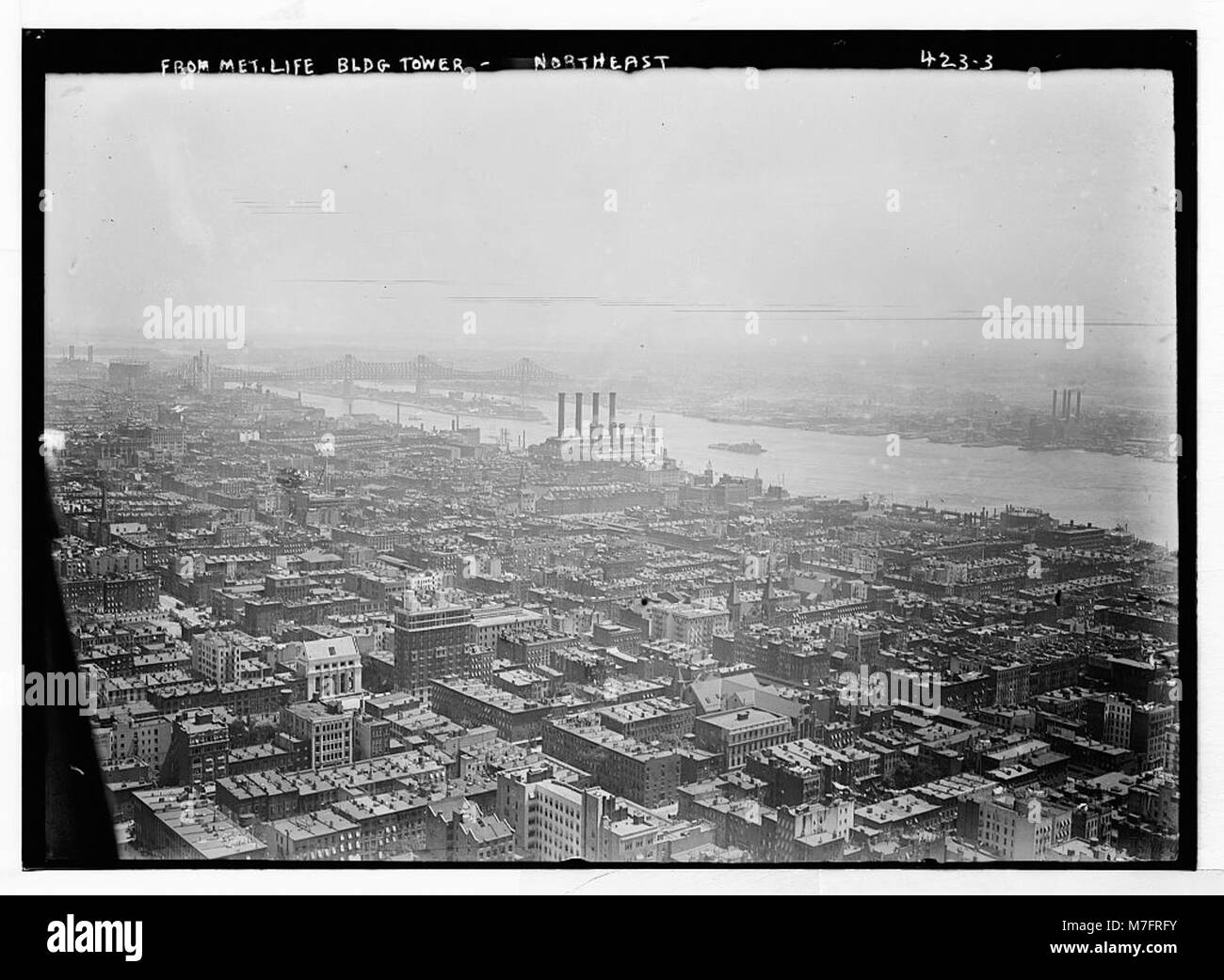 Blick von der Met. Leben Geb.. Turm, im Nordosten (Richtung East River, Manhattan) LCCN 2014681985 Stockfoto