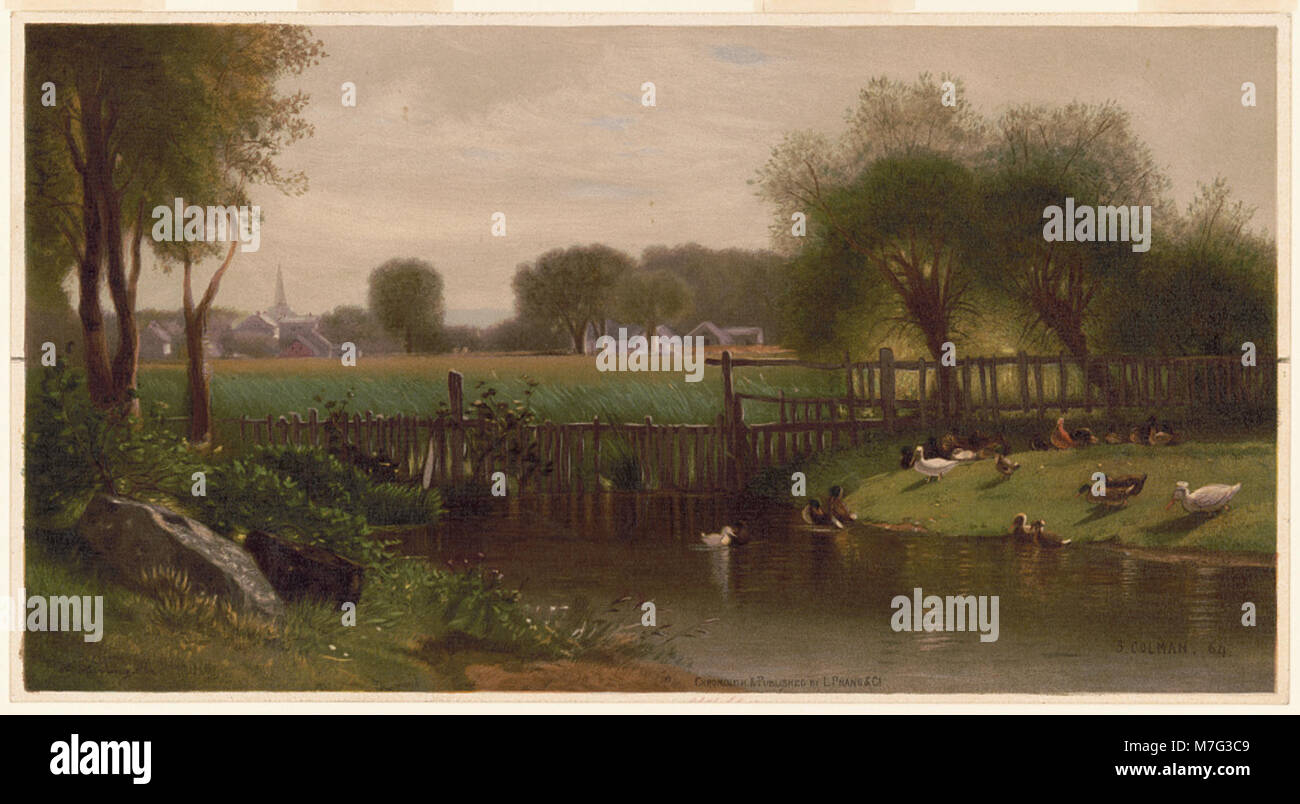 Dieses Bild zeigt eine malerische Aussicht in der Nähe von Bethel, Maine, entlang des Androscoggin River und unterstreicht die natürliche Schönheit der Region. Stockfoto