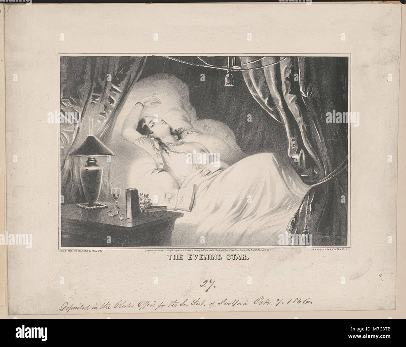 Ein Foto von „The Evening Star“, das seine Rolle als prominente Abendzeitung in einer historischen Periode festlegt. Das Bild spiegelt seine kulturelle Bedeutung und seinen Einfluss auf die Medien der damaligen Zeit wider. Stockfoto