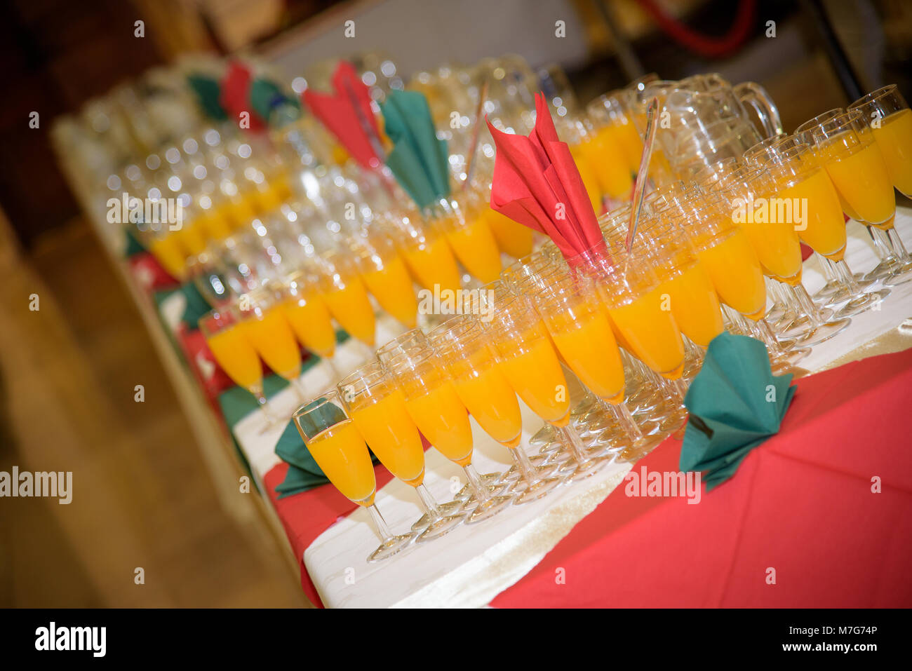 Rezeption-Getränke Stockfoto