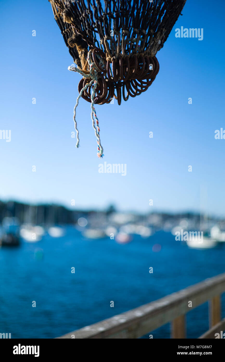 Spedition net Municipal Wharf Monterey California USA Stockfoto