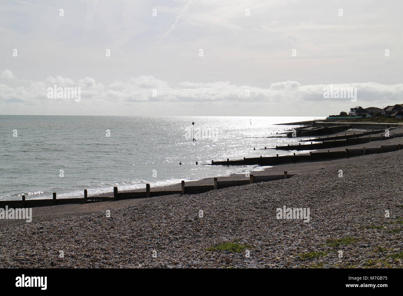 Selsey Shoreline in Chichester, England, Grossbritannien Stockfoto