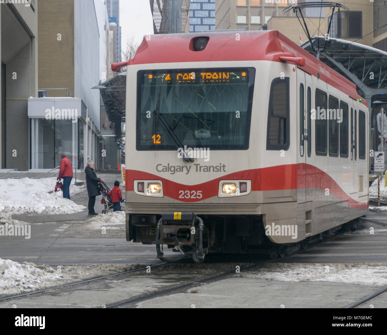 C-Train Calgary, Alberta Kanada Stockfoto