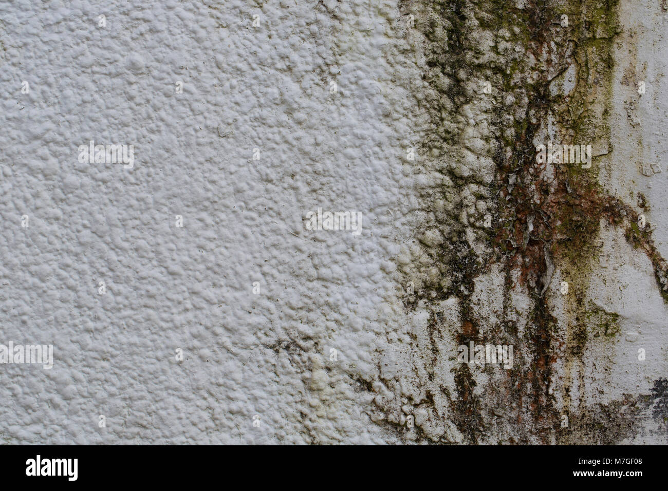 Schmutzige Wand mit Schimmel Textur Horizontal Stockfoto