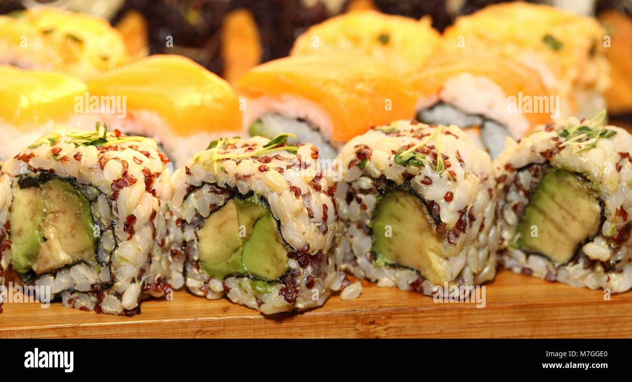 Sushi Fusion Rollen Stockfoto