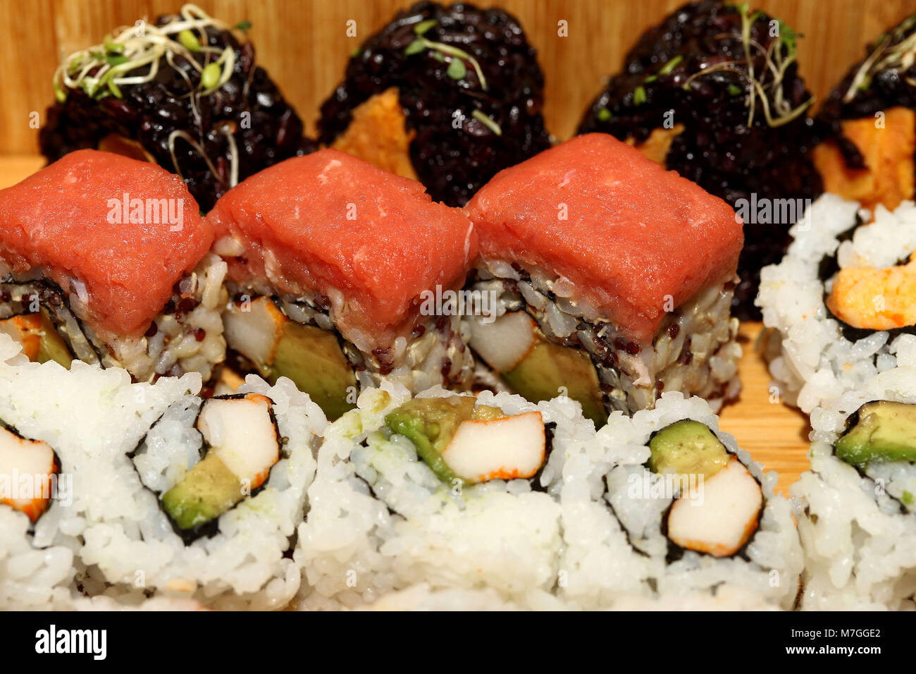 Japanische fusion Sushi Stockfoto
