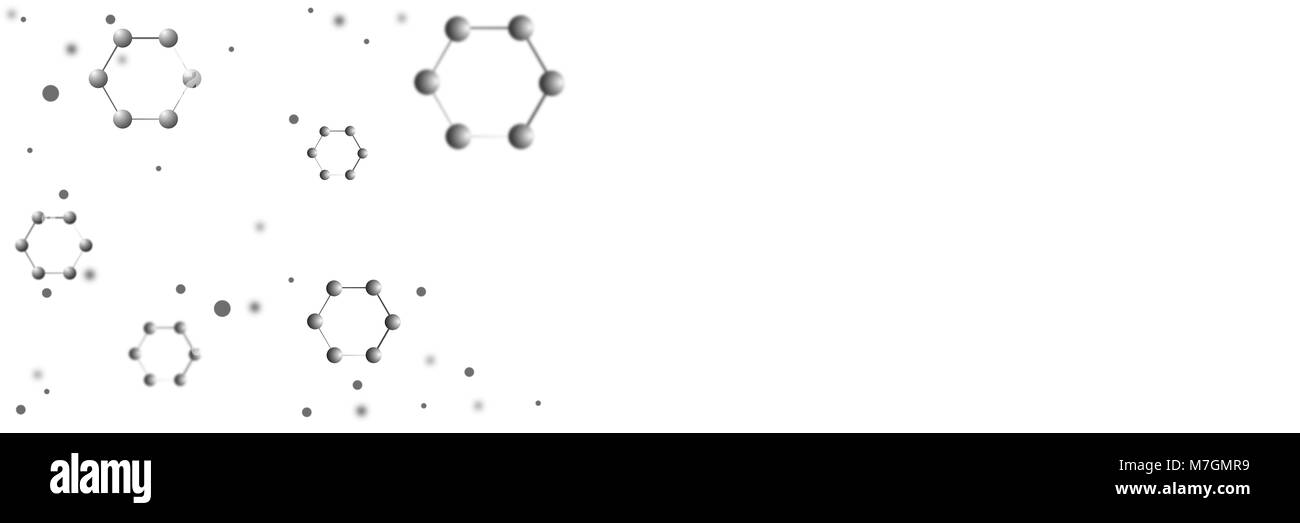 Abstrakte molekulare Hintergrund. Stockfoto
