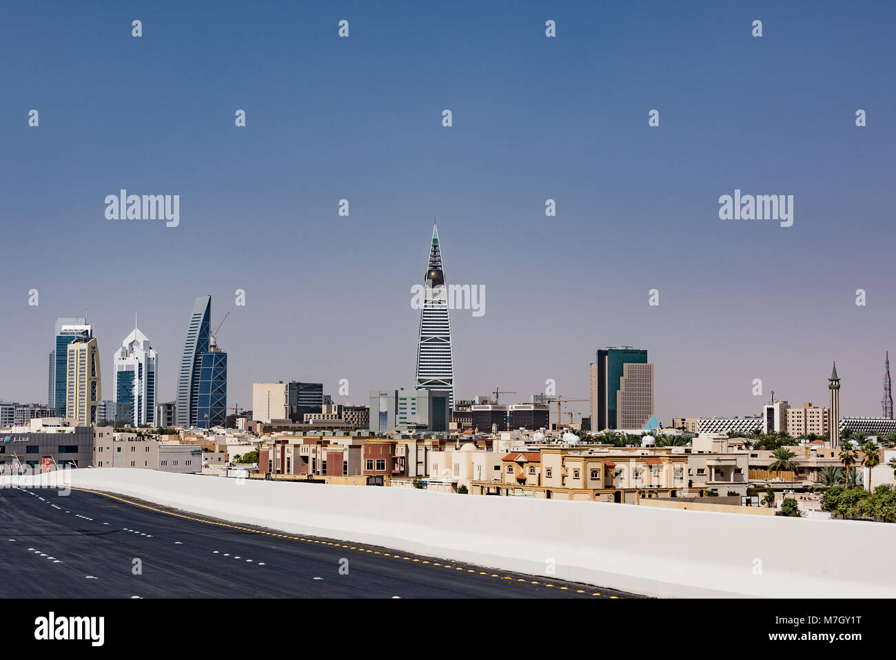Riad Gebäude und teilweise Skyline. Stockfoto