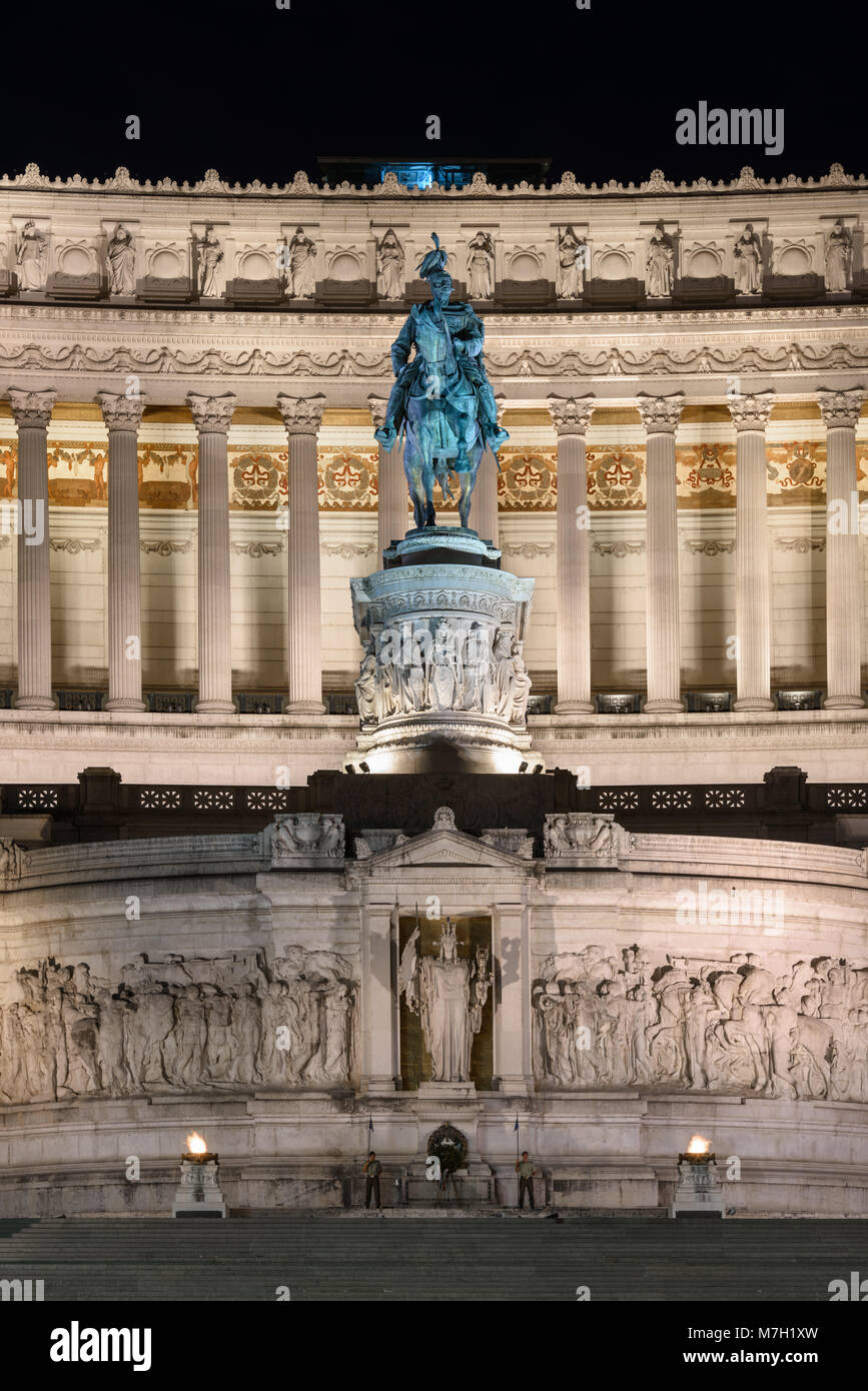 Equestrain Statue von Victor Emmanuel, Altare della Patria, Rom, Italien Stockfoto