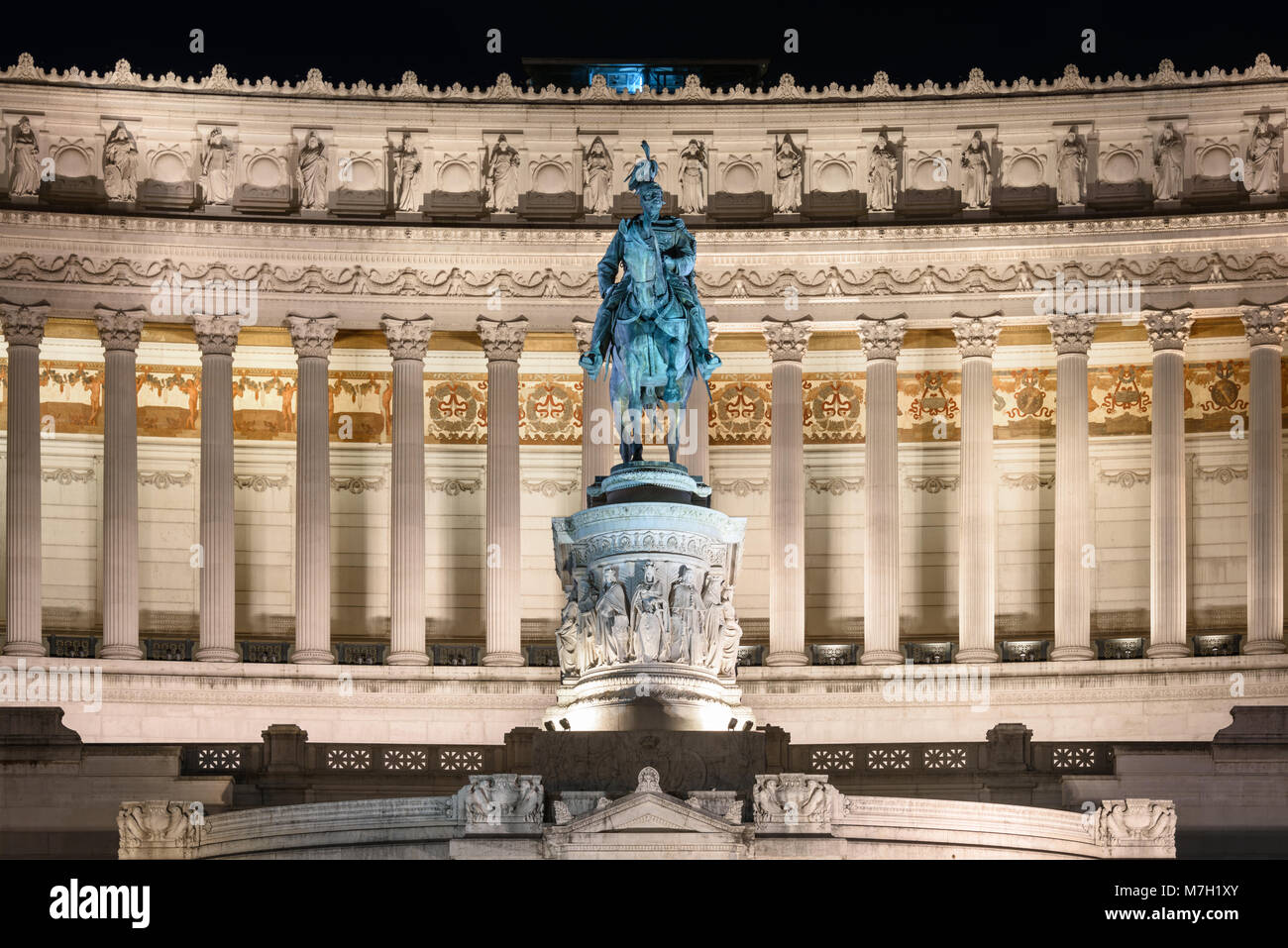 Equestrain Statue von Victor Emmanuel, Altare della Patria, Rom, Italien Stockfoto