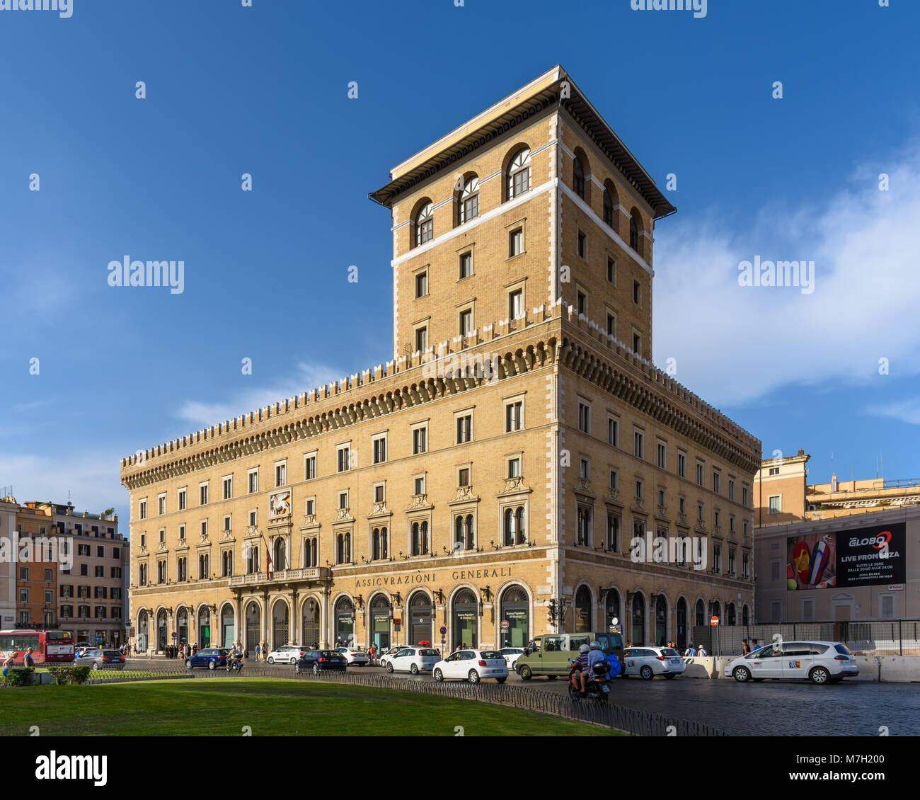 Die Assicurazioni Generali Paalce, Piazza Venezia, Rom, Italien Stockfoto