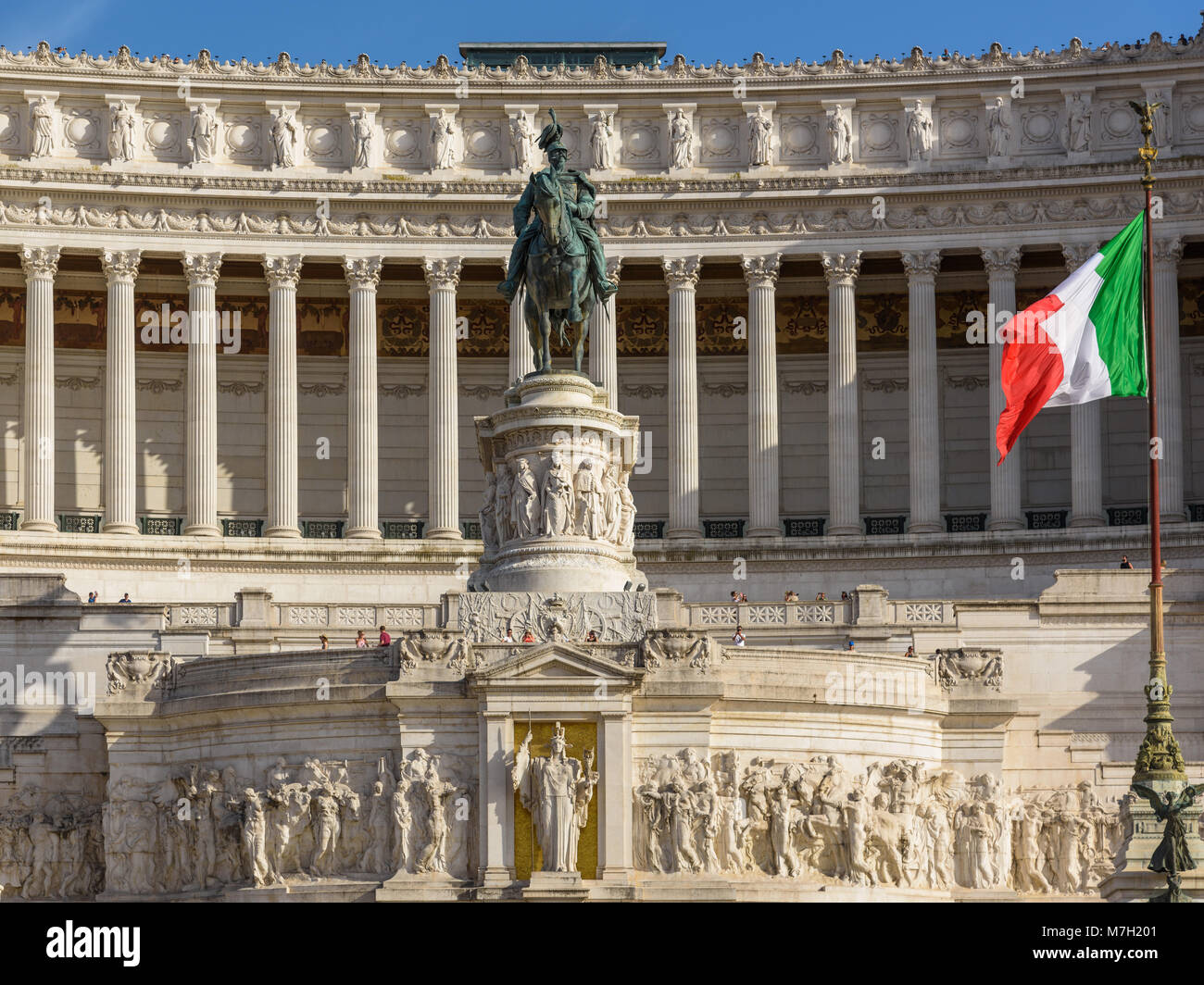 Equestrain Statue von Victor Emmanuel, Altare della Patria, Rom, Italien Stockfoto