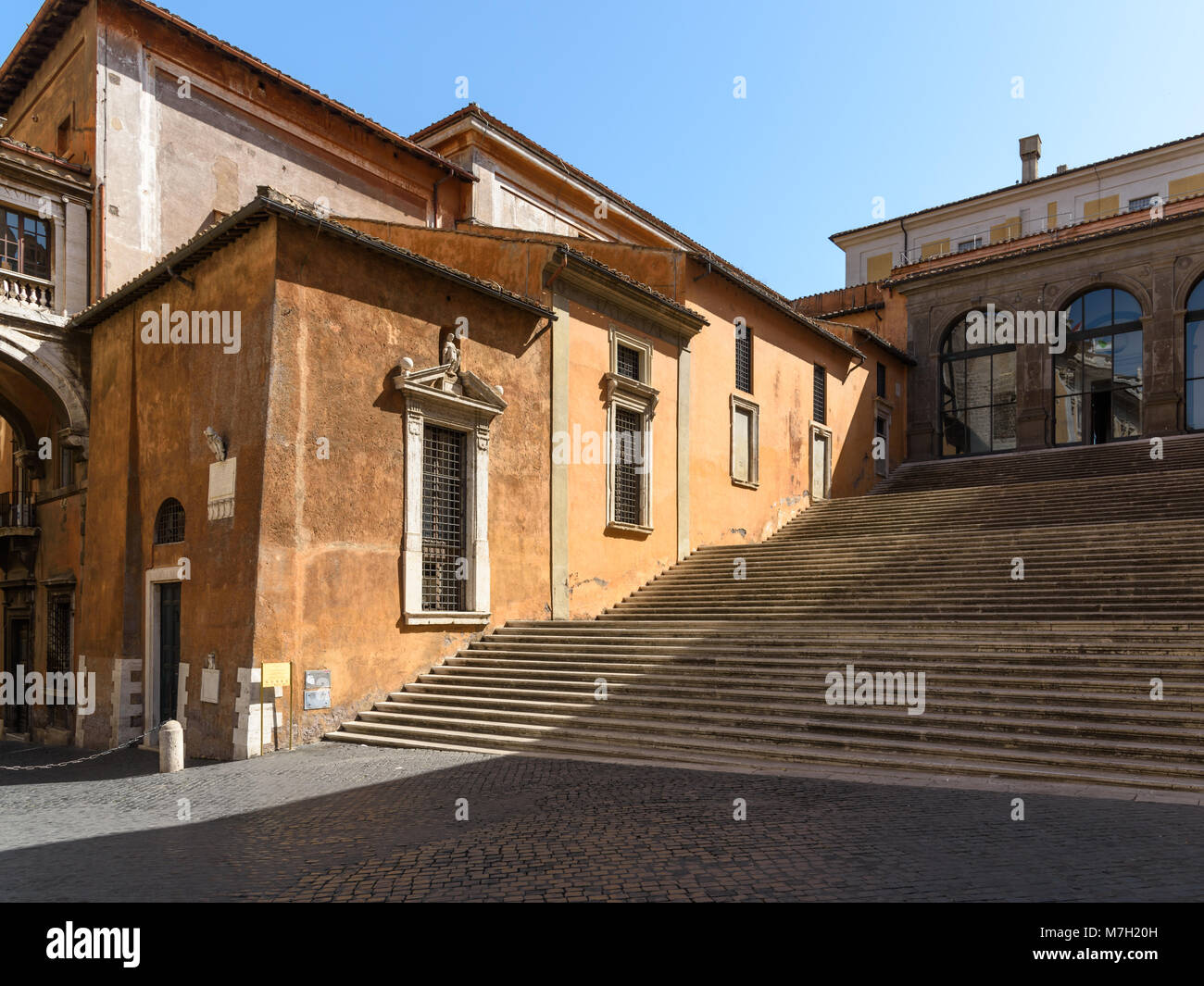Alte Gebäude, Kapitol, Piazza del Campidoglio, Rom, Italien Stockfoto
