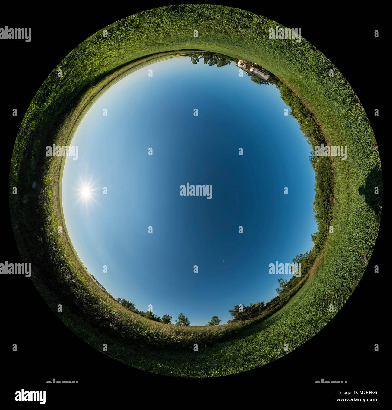 Ein 360 grad panorama Himmel Polarisation. Stockfoto
