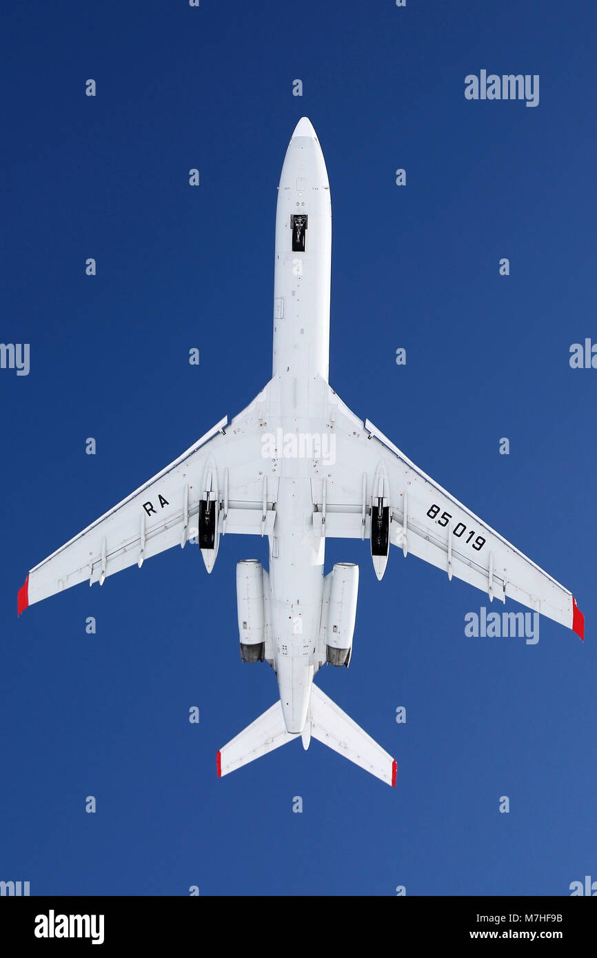 Tu-154 M Airliner der Russischen Föderalen Sicherheitsdienst Landung, Russland. Stockfoto