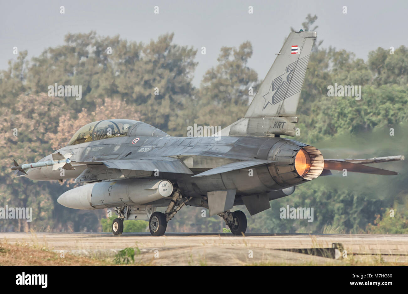 Royal Thai Air Force F-16 während der Übung bewältigen Tiger 2016. Stockfoto