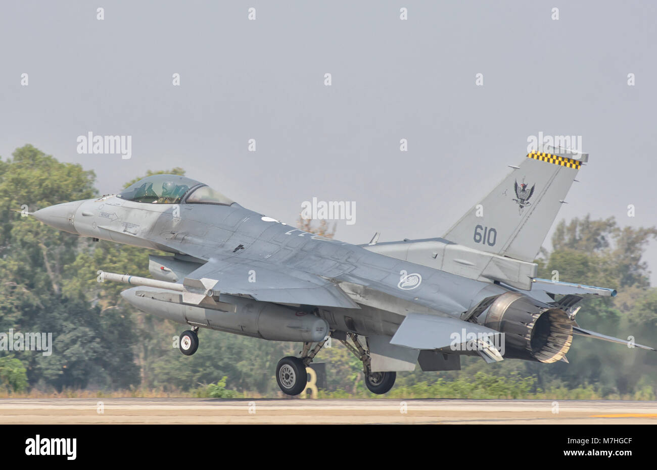 Royal Singapore Air Force F-16 Block 52. Stockfoto