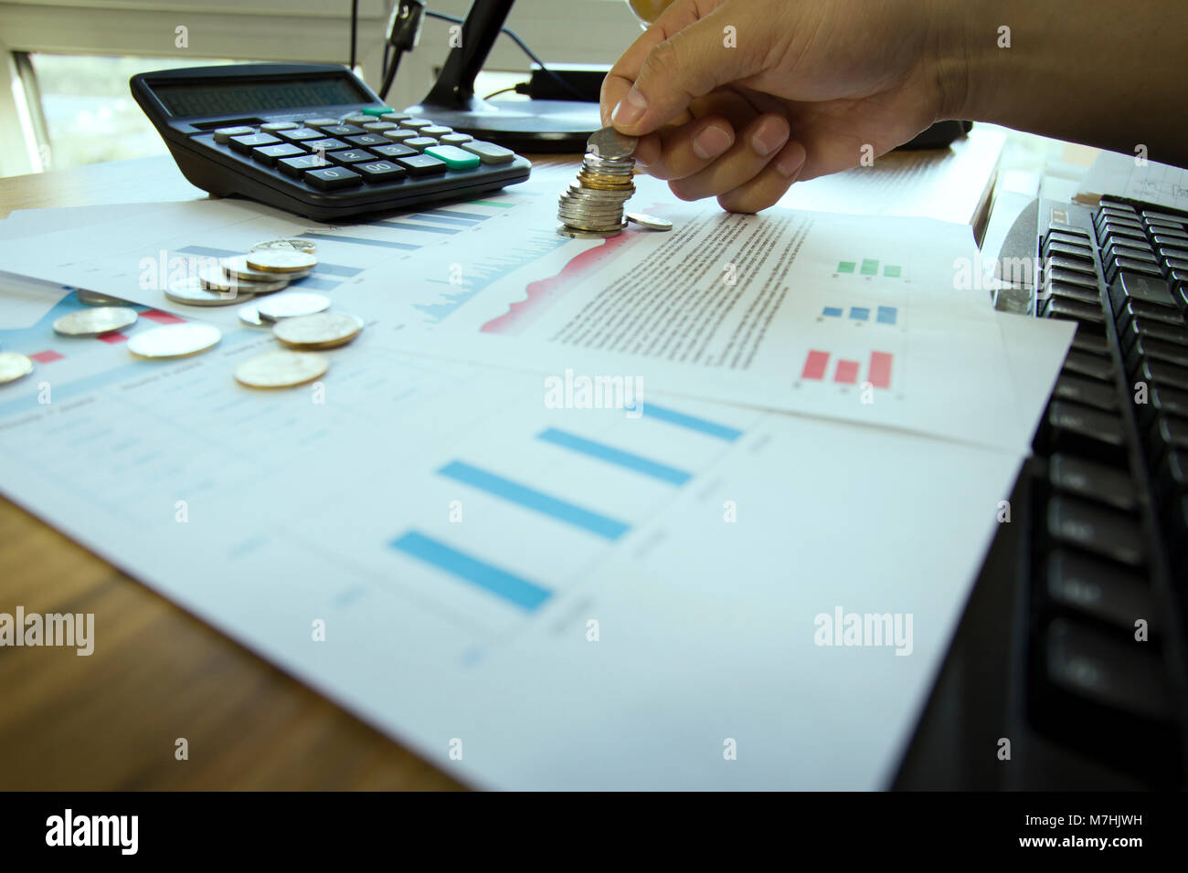 Wirtschaftliche Investition, Daten, Statistiken, Vermögensbildung, Berechnung Tabellen, Finanzberichte Stockfoto