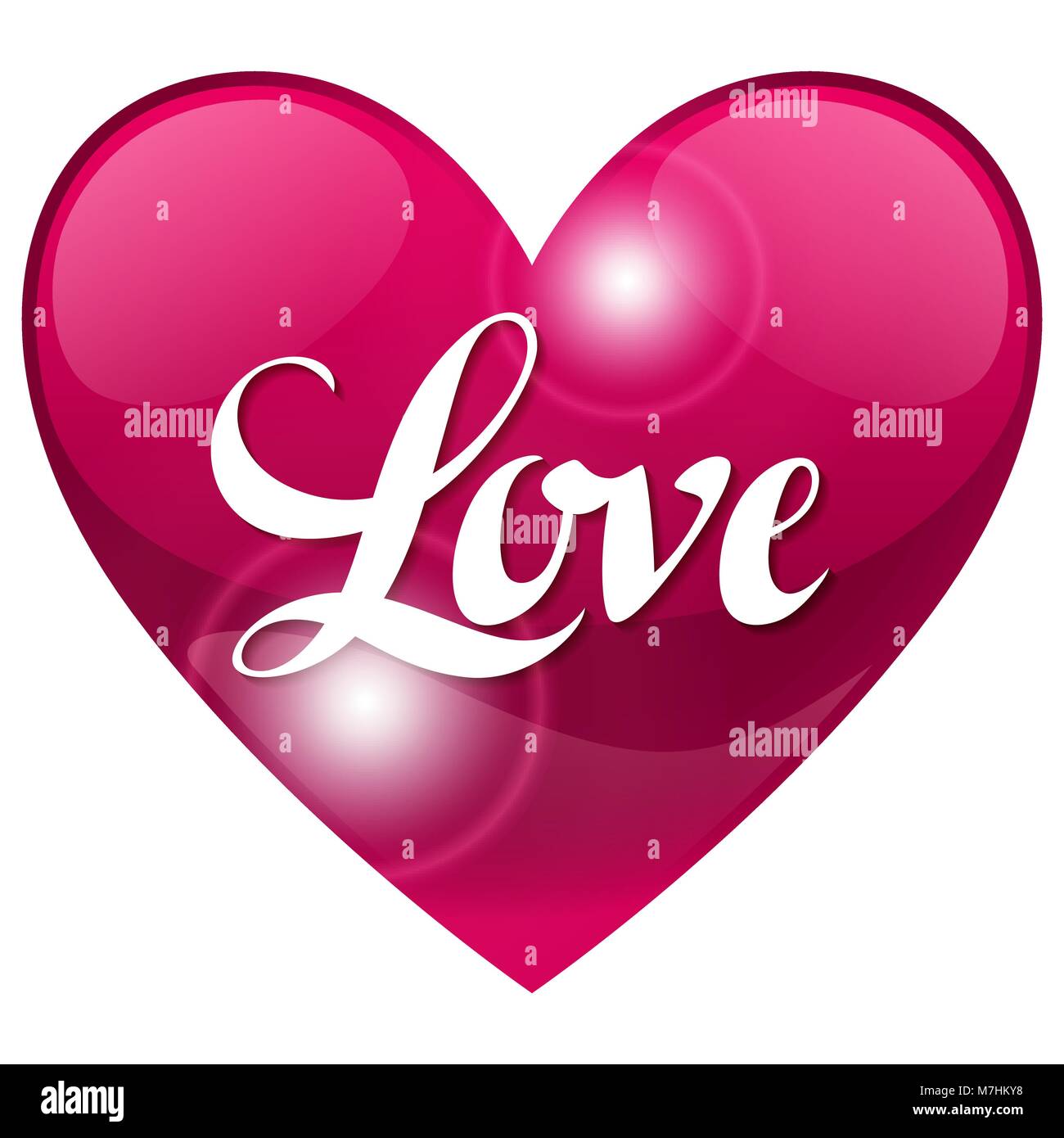 Valentinstag Hintergrund mit Wort der Liebe und des Herzens. Design Grußkarten, Banner. Konzept für die hochzeit einladung Stock Vektor