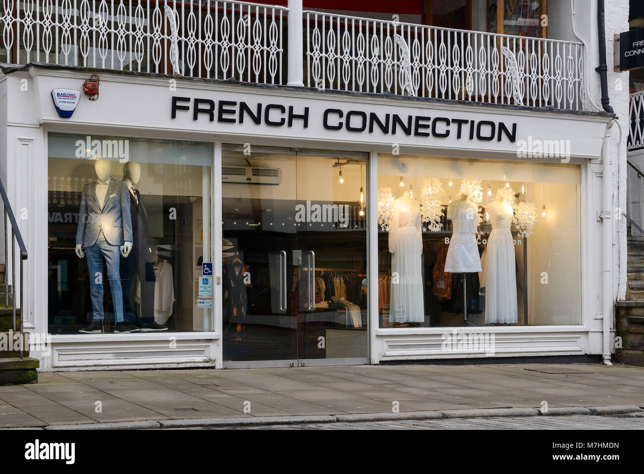 French Connection shop Front im Stadtzentrum von Chester GROSSBRITANNIEN Stockfoto