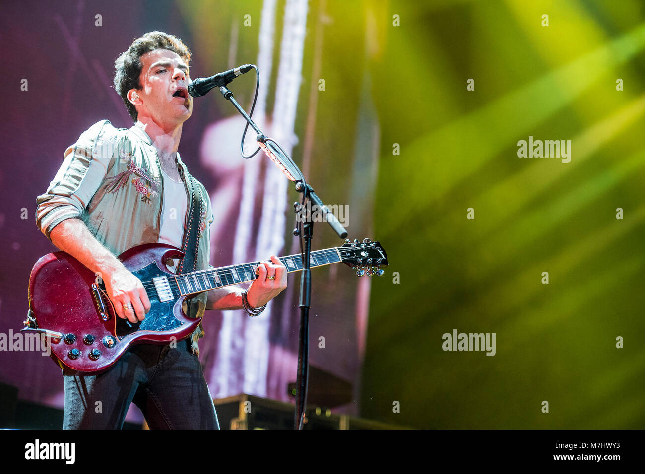 Leeds, Großbritannien. 10. März 2018. Kelly Jones, Richard Jones, Adam Zindani und Jamie Morrison von Waliser Rock Band Stereophonics führen an der Leeds Erste direkte Arena 10/03/2018 Credit: Gary Mather/Alamy leben Nachrichten Stockfoto