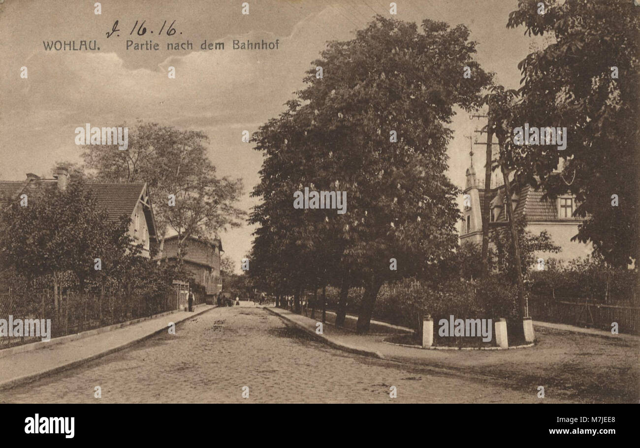 Winzig, Schlesien-Bahnhof (Zeno) Ansichtskarten Stockfoto