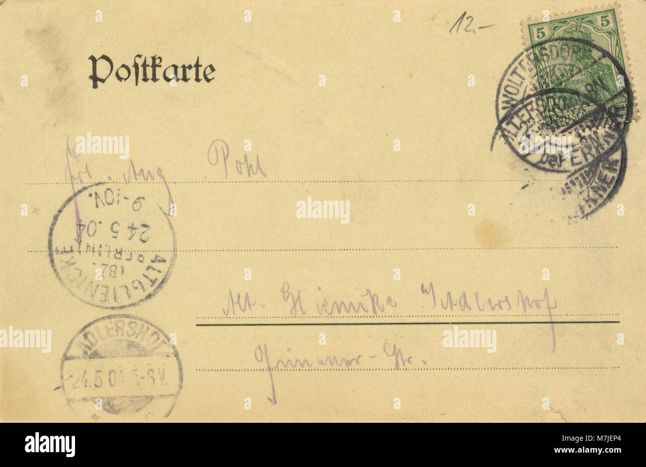 Woltersdorf, Brandenburg, ist ein Standort in Deutschland, bekannt für die Schleuse bei Erkner, ein bemerkenswertes Schleusenbauwerk. Das Bild aus Zeno Ansichtskarten zeigt die Anlage visuell und zeigt die Infrastruktur und das Wasserstraßensystem im Brandenburger Raum. Stockfoto