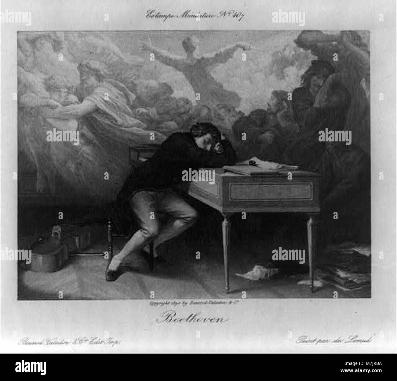 Ludwig van Beethoven, ein renommierter Komponist und Pianist, wird für seine Beiträge zur klassischen Musik und seine einflussreichen Kompositionen vom späten 18. Bis frühen 19. Jahrhundert gefeiert. Stockfoto Ludwig van Beethoven, ein renommierter Komponist und Pianist, wird für seine Beiträge zur klassischen Musik und seine einflussreichen Kompositionen vom späten 18. Bis frühen 19. Jahrhundert gefeiert. Stockfoto