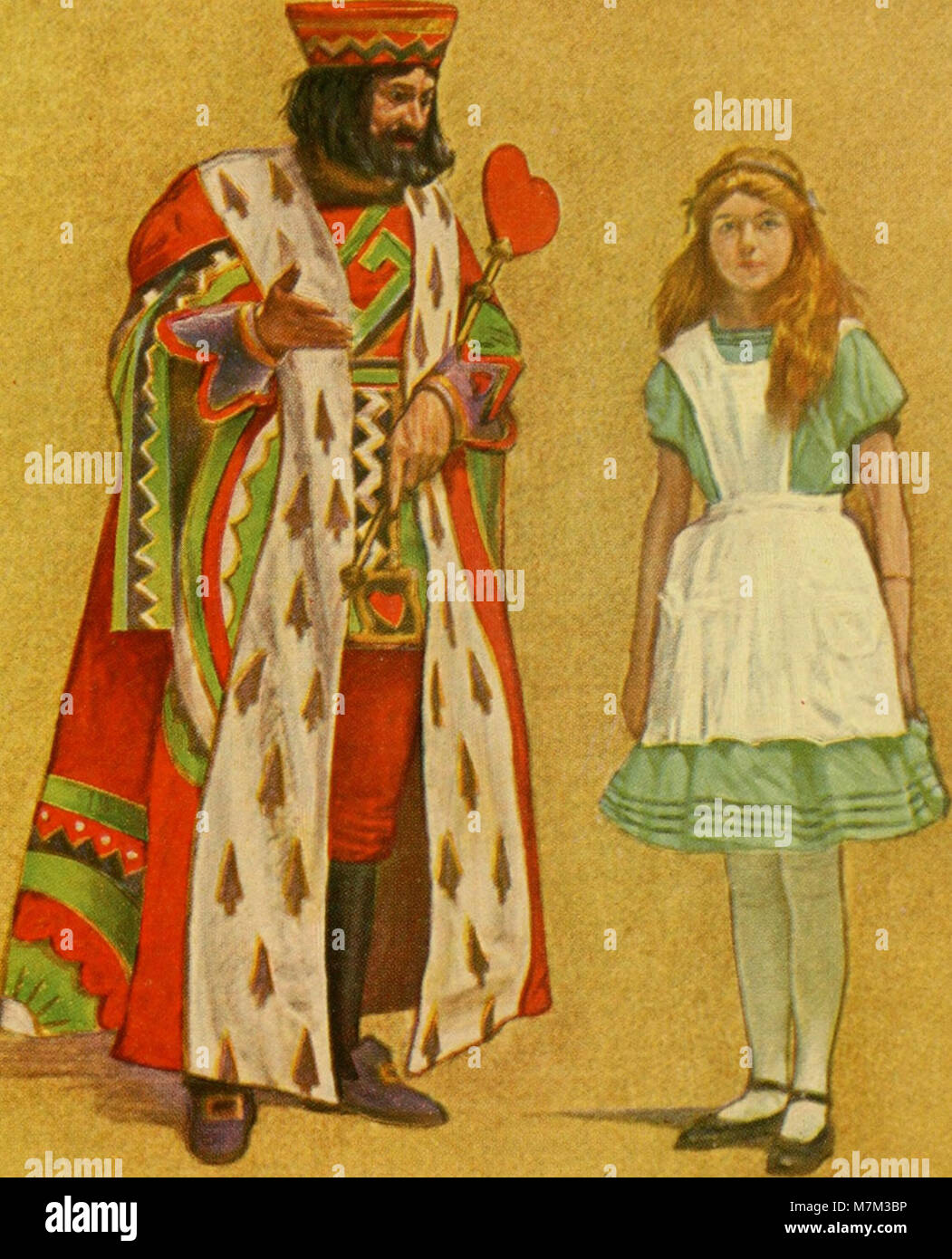 Eine Filmadaption von Lewis Carrolls „Alice’s Adventures in Wonderland“ und „Through the Looking Glass“ aus dem Jahr 1915, in der die fantasievolle Welt und bekannte Charaktere aus den Originalromanen des frühen Kinos dargestellt werden. Stockfoto