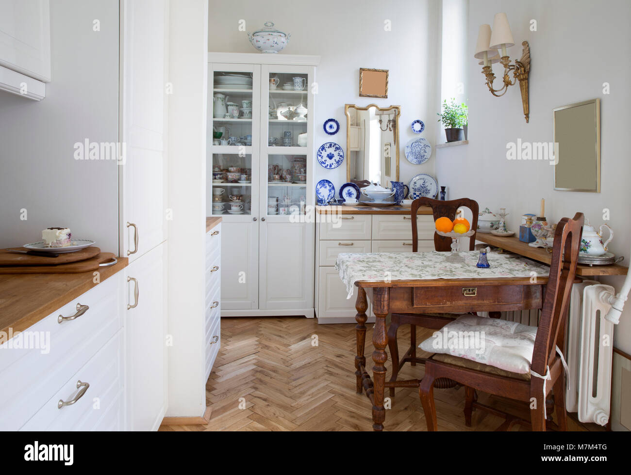 Rustikale Küche Stockfoto