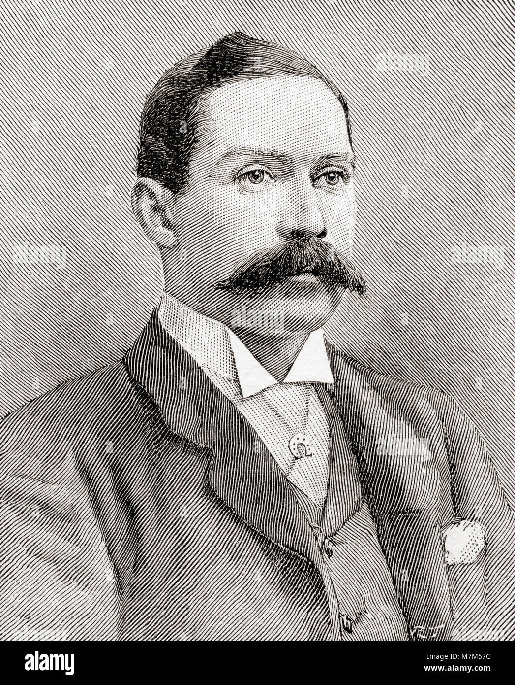 Andrew Ernest Stoddart, 1863 - 1915. Sportler, International Cricket und Rugby Union für England gespielt. Von The Strand Magazine, veröffentlicht Januar bis Juni 1894. Stockfoto