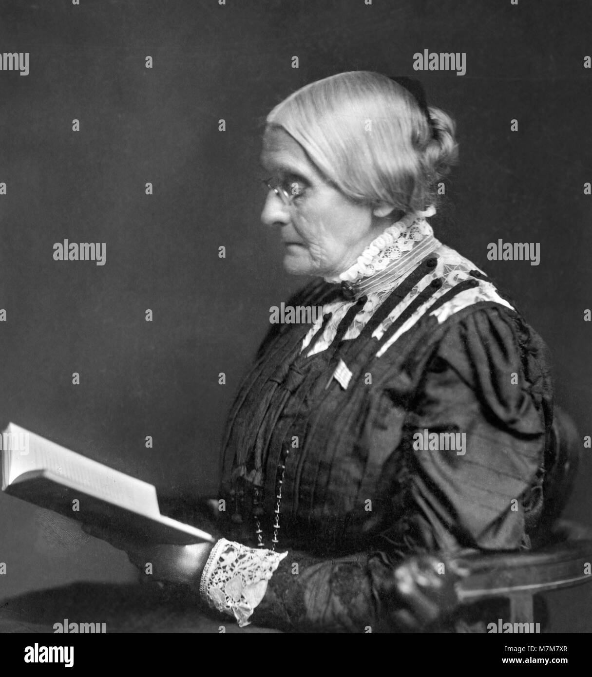 Susan B Anthony. Portrait von Susan Brownell Anthony (1820-1906), amerikanischer suffragists und Sozialreformer, 1900. Stockfoto