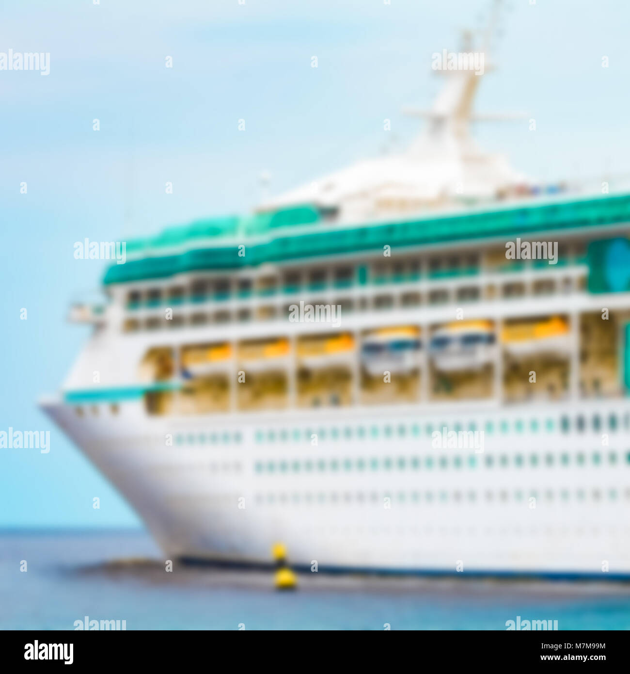 Kreuzfahrtschiff - weiche Linse bokeh Bild. Defokussiertem Hintergrund Stockfoto