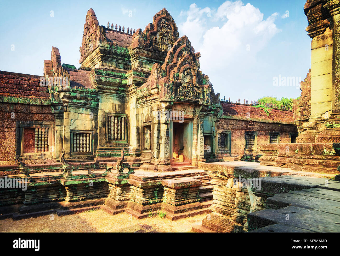 Banteay Samre Tempelanlage in Angkor, Siem Reap, Kambodscha. Stockfoto