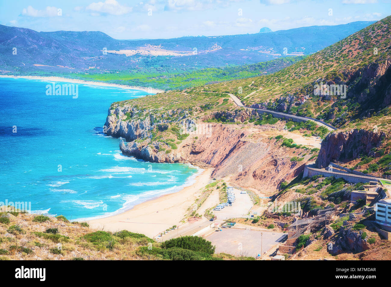 Cala Domestica Strand Bei Buggerru Resort Am Mittelmeer Im Carbonia Iglesias Sardinien Italien Stockfotografie Alamy