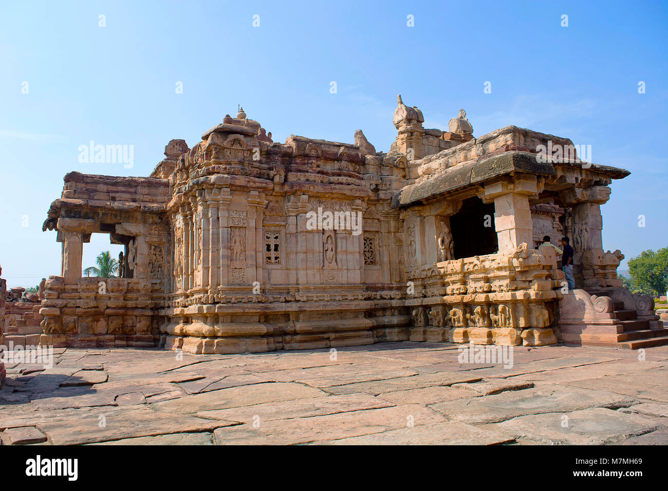 Mallikarjuna Tempel Seitenansicht, Pattadakal, Karnataka, Indien Stockfoto