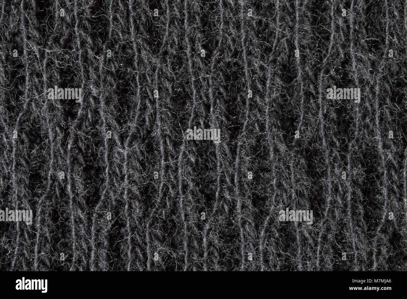 Schwarz Gestrickte textile Stockfoto
