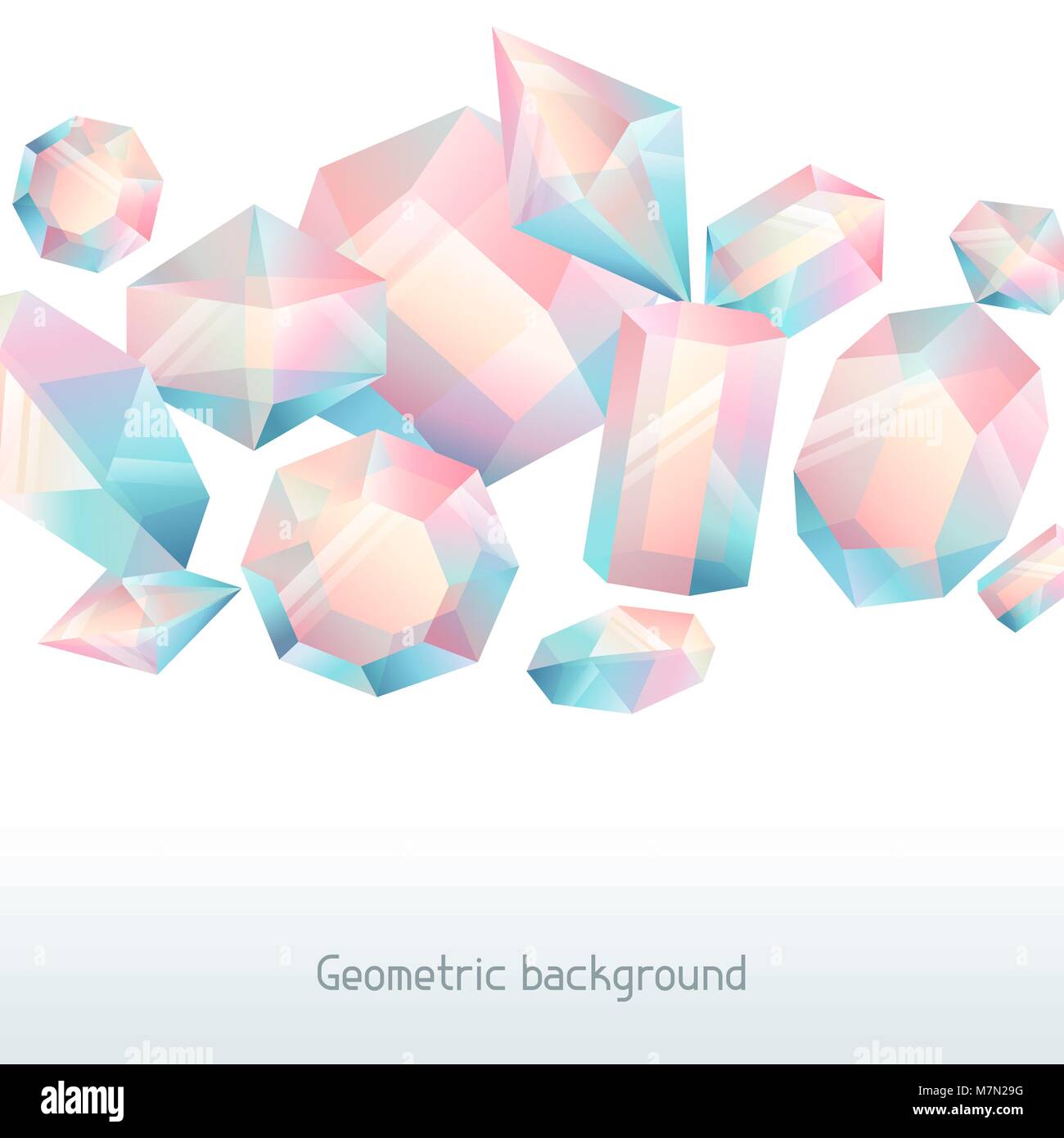 Zusammenfassung Hintergrund mit geometrischen Kristalle und Mineralien Stock Vektor