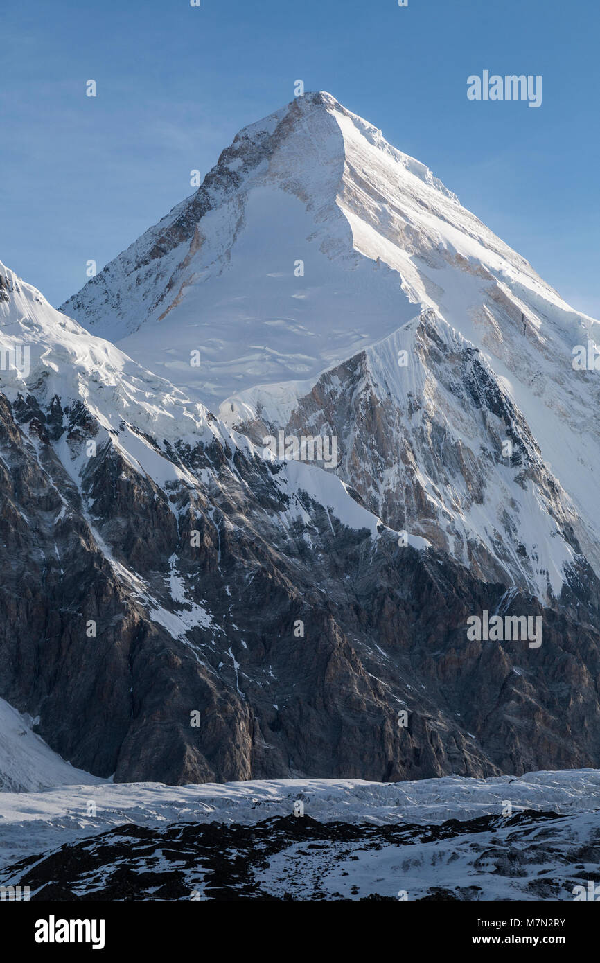 Der Berg Khan Tengri im Tien Shan Gebirge in Kirgisistan. Stockfoto