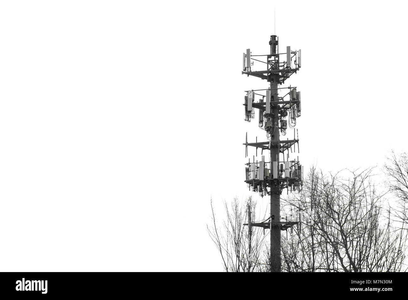 Radio Telecommunication Tower sirene Warnung Lautsprecher Stockfoto