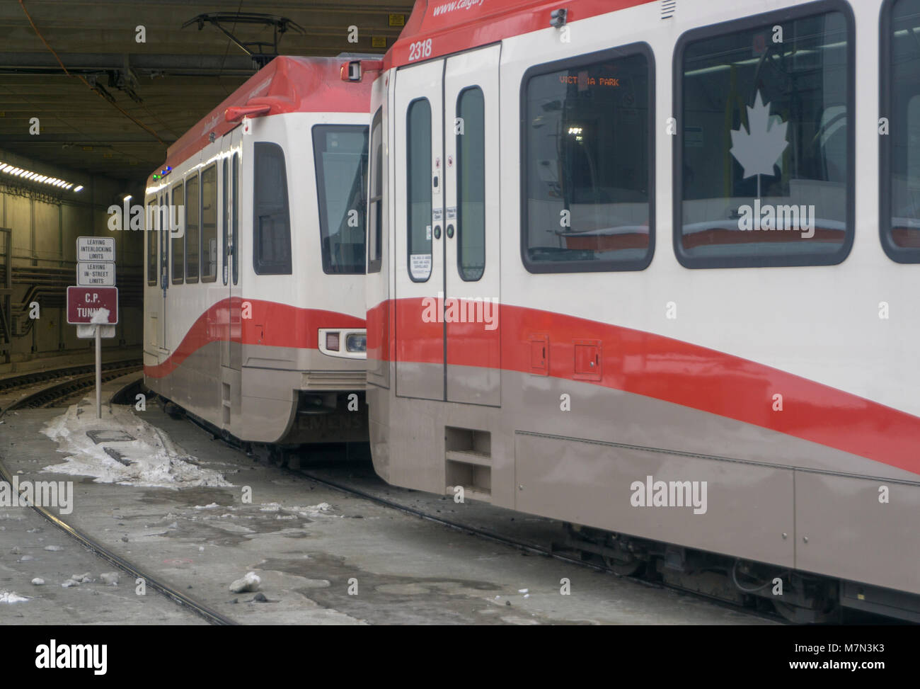 C-Train Calgary, Alberta Kanada Stockfoto