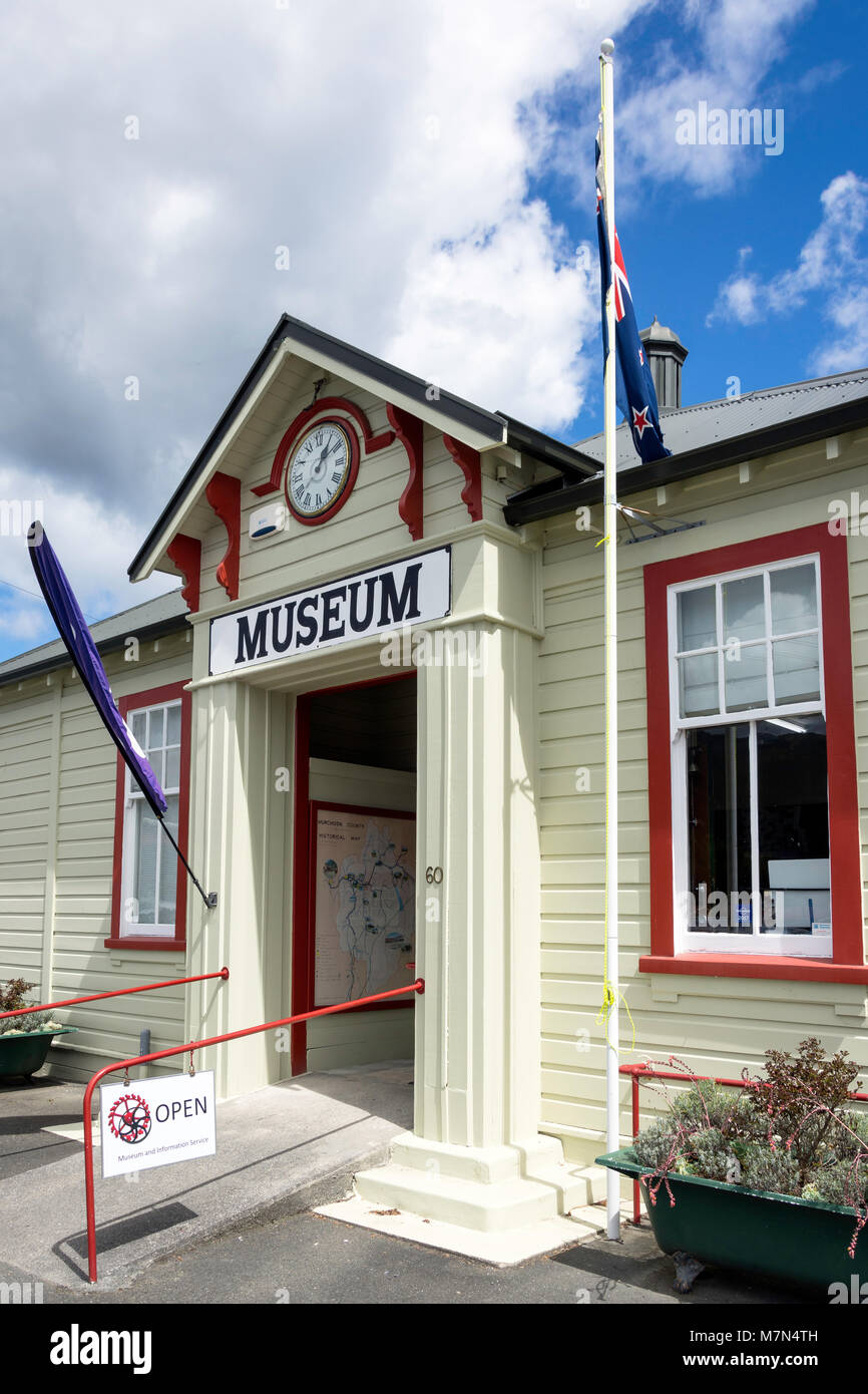 Murchison Historischen & Museum, Gesellschaft, Fairfax Street, Murchison, Tasman, Neuseeland Stockfoto