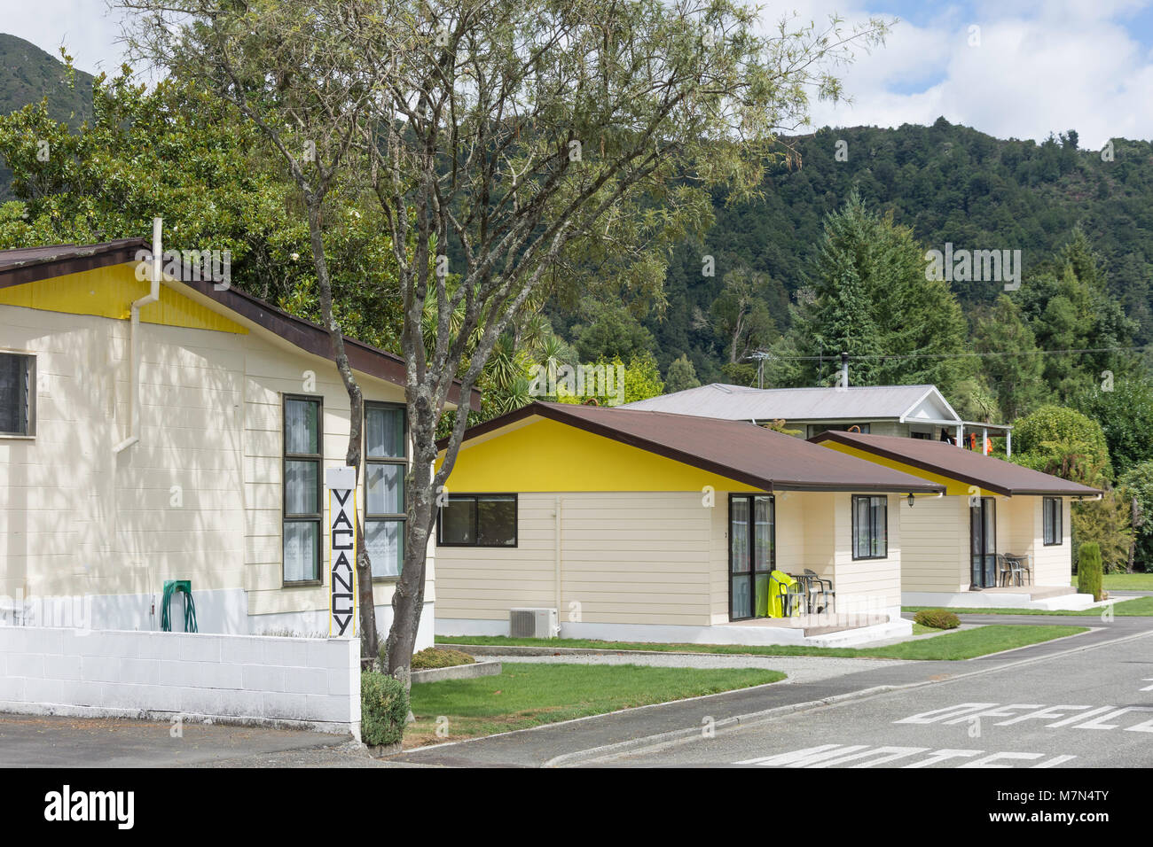Penman Motel, Fairfax Street, Murchison, Tasman, Neuseeland Stockfoto