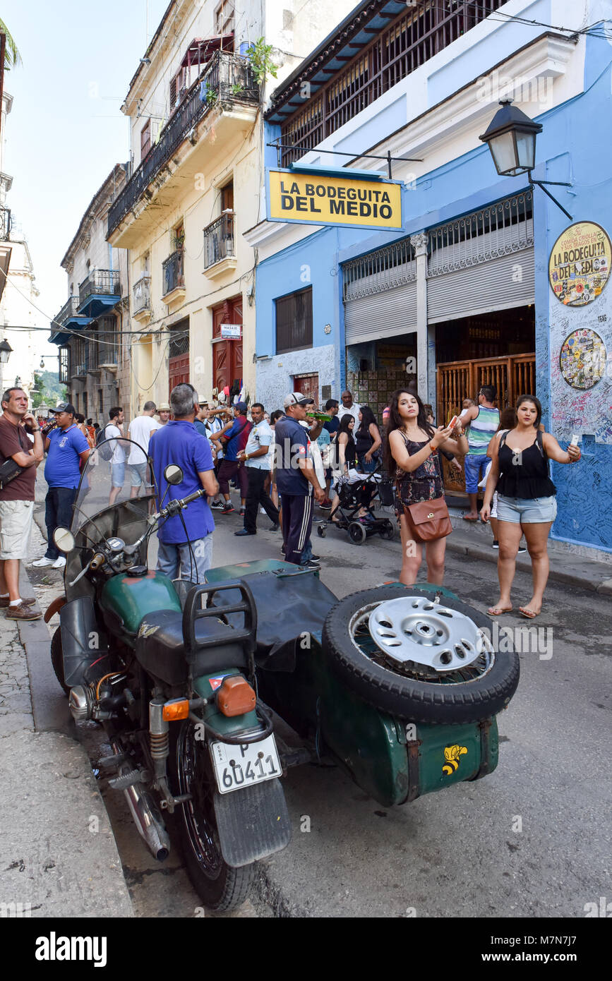 Die berühmte La Bodeguita del Medio, die Altstadt von Havanna Stockfoto