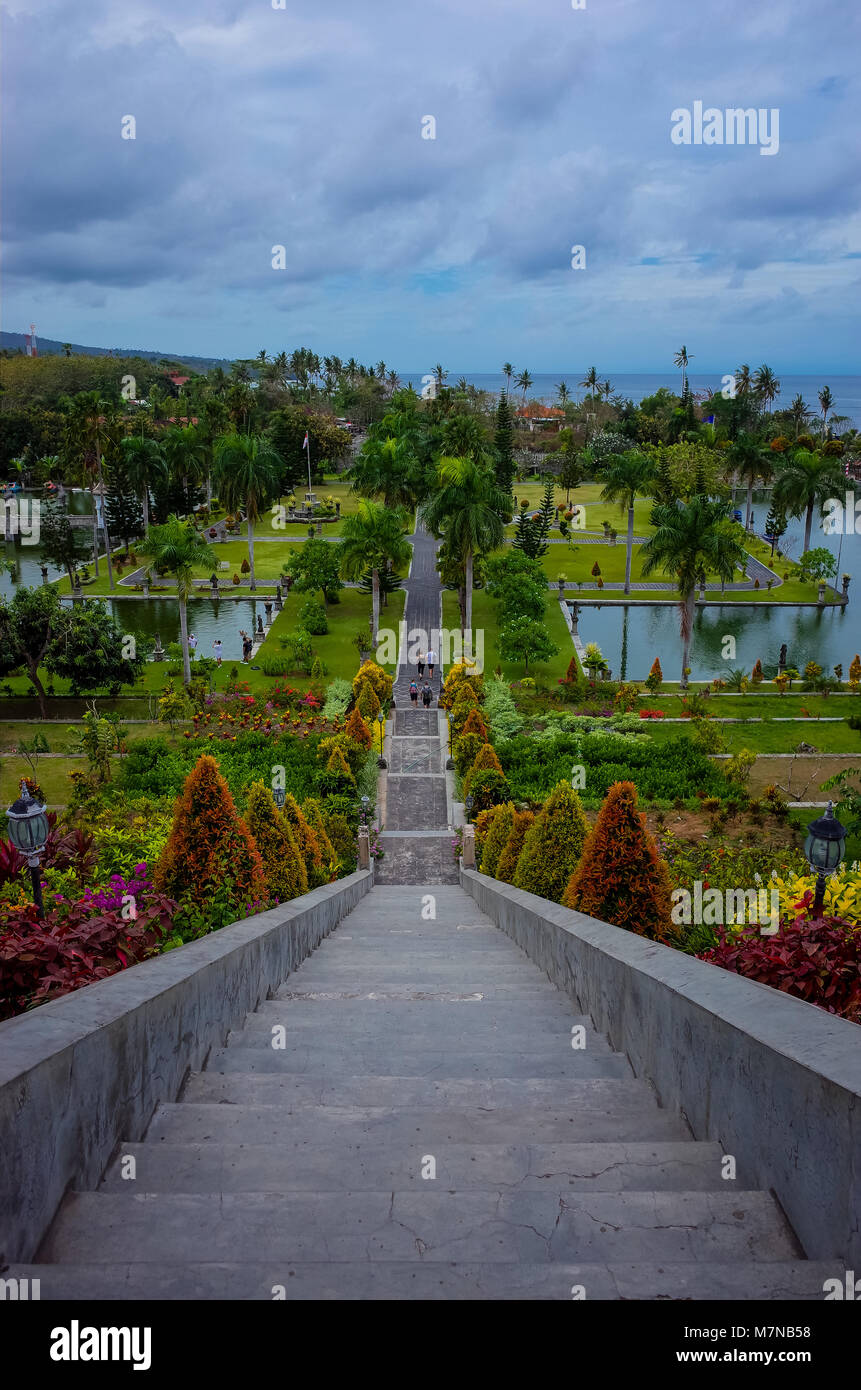 Taman Ujung, ein ehemaliges königliches Wasser Palace in Bali, Indonesien Stockfoto