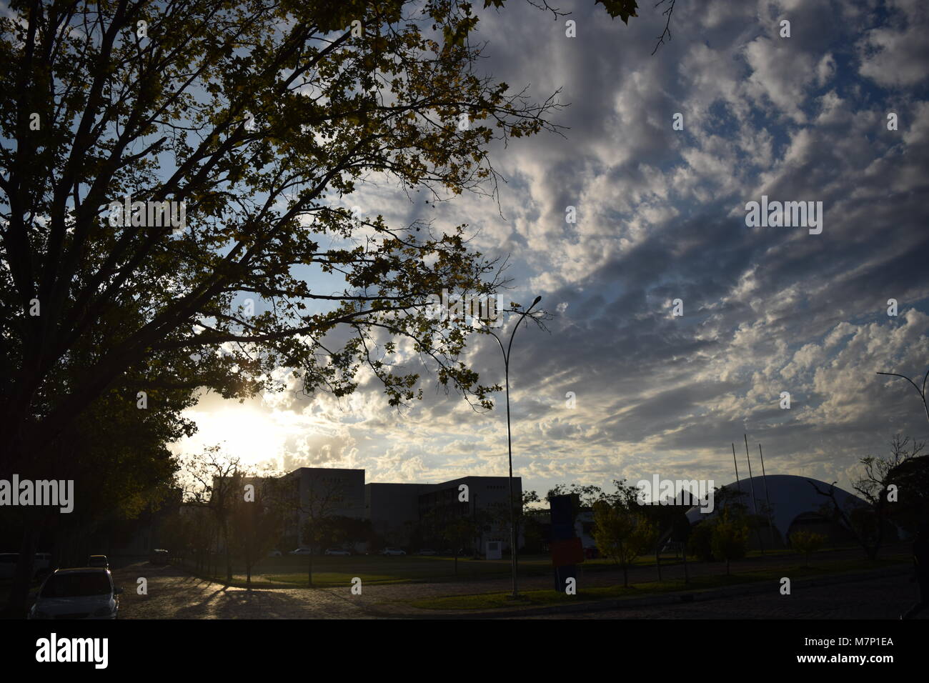 Bild vom Himmel in die Universität von Santa Maria Stockfoto