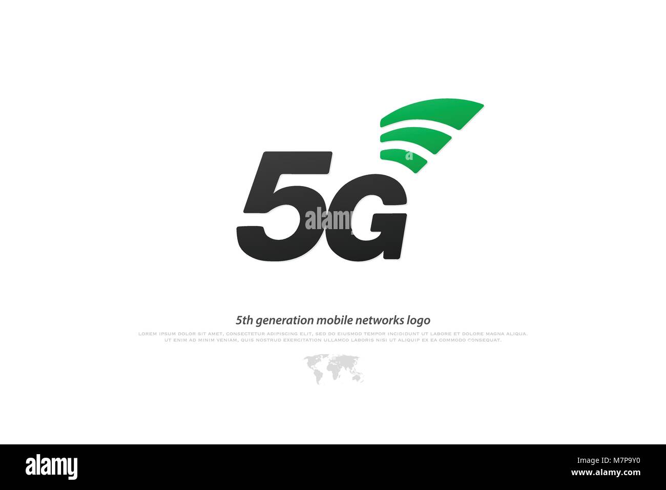 5. Generation Mobile Network Logo. isolierte Vektor 5 G-Symbol. high speed Verbindung wireless Systems unterzeichnen. Telekommunikation Standard der schneller Stock Vektor