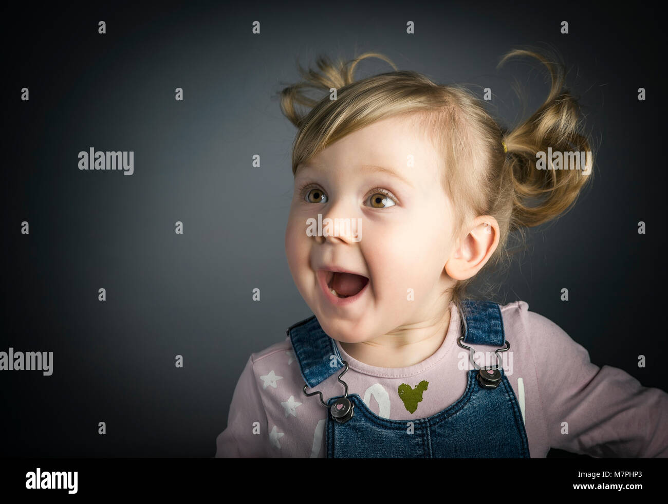 Glückliches Kind Portrait studio Shot Stockfoto