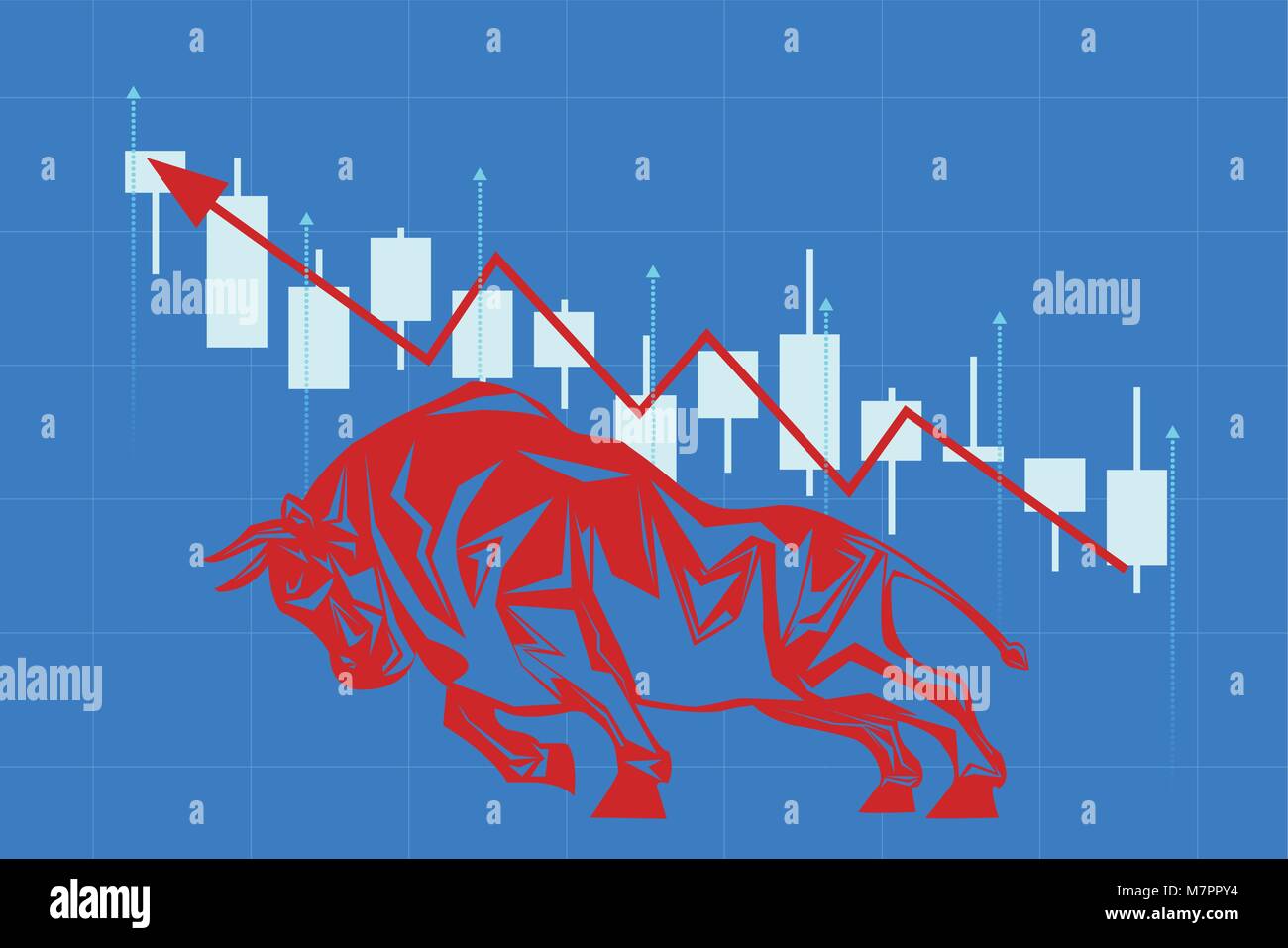 Finanzielle Börse Reichtum, Hausse und Pfeil Stock Vektor